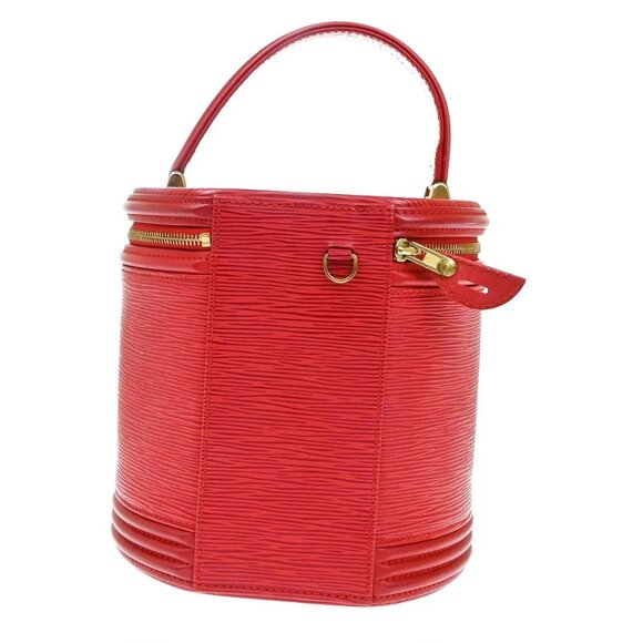 LOUIS VUITTON LV Logo Cannes Hand Vanity Bag Epi Leather Red M48037 80YH398 - Picture 3 of 16